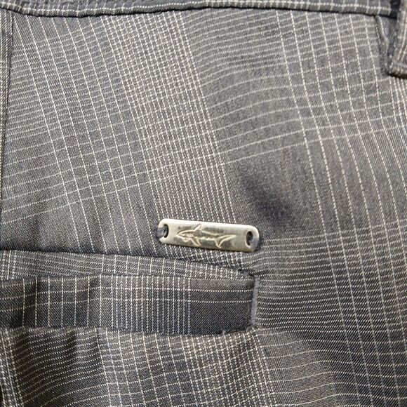 Greg Norman for Tasso Elba Shorts Men's Sz 38 Golf Slash Pockets Blk, Gray Plaid - Picture 8 of 8